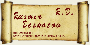 Rusmir Despotov vizit kartica